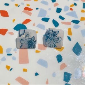 Blue China Inspired Earrings